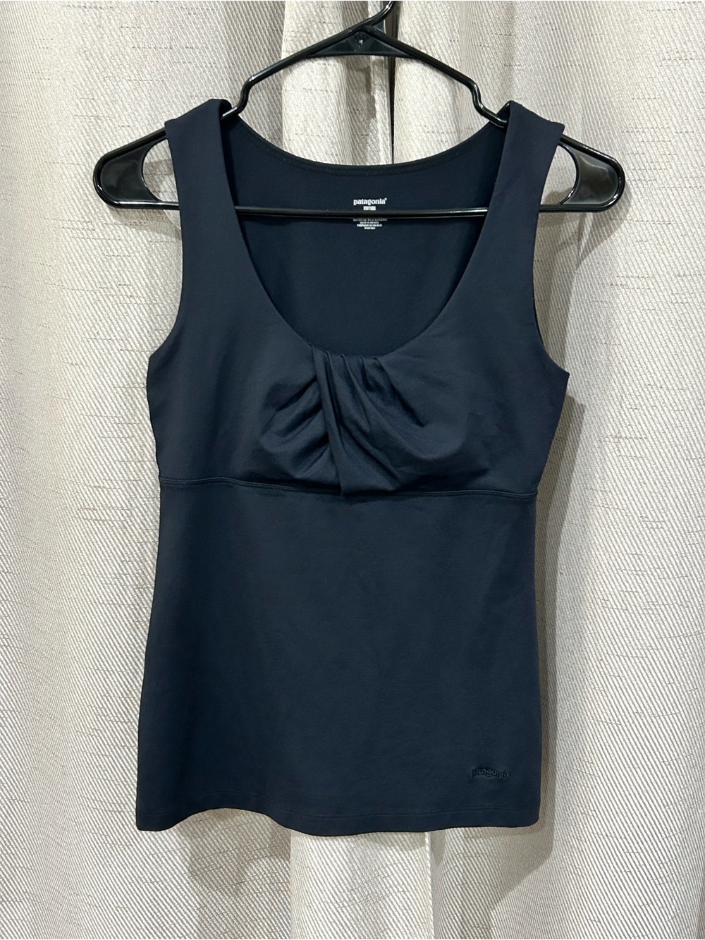 Patagonia Black Scoop-Neck Women’s Tank with Front Pleat